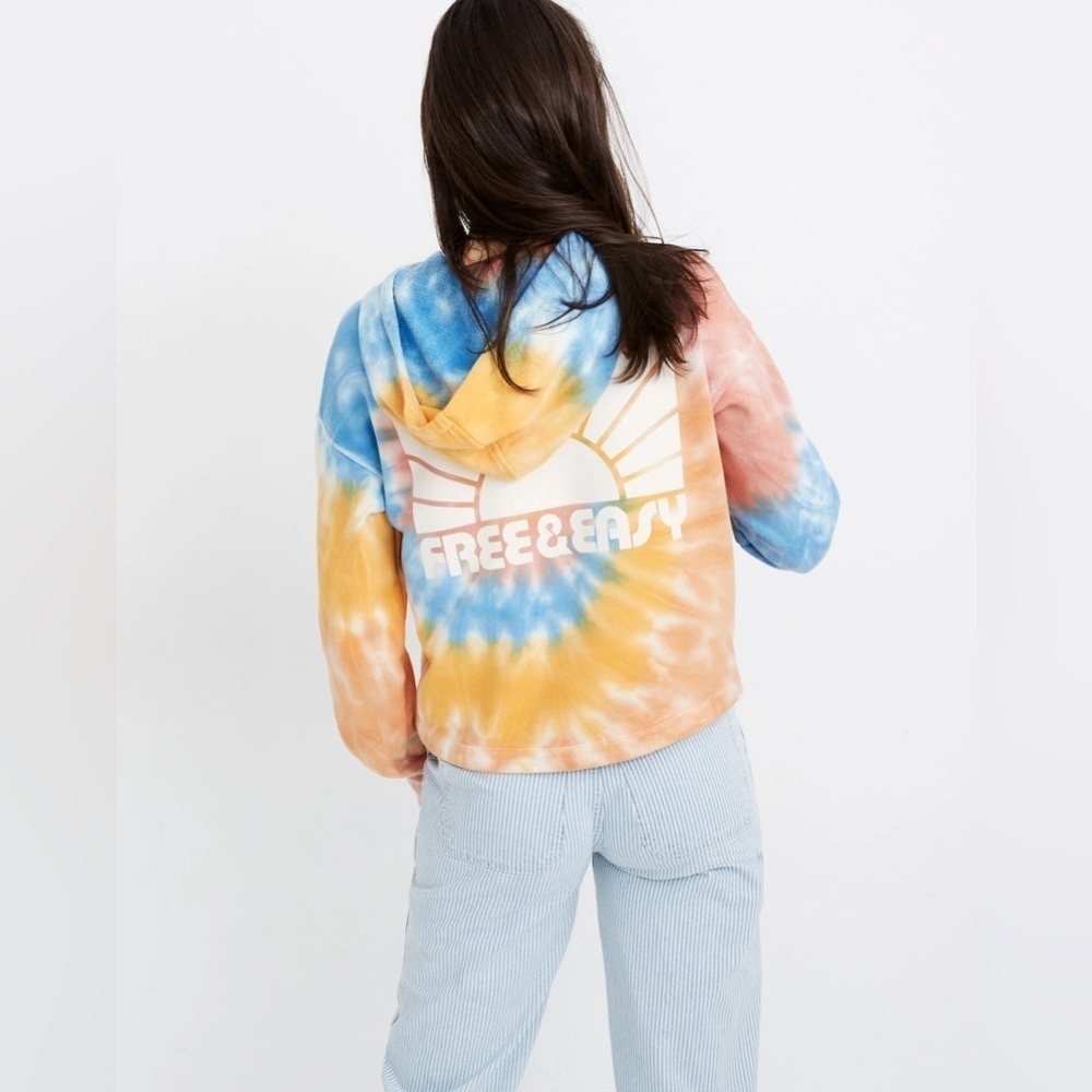 Madewell x Free & Easy® Tie-Dye Hoodie Sweatshirt Pink/Orange/Blue XL